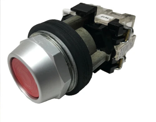 Eaton HT8AARAB-POP Pushbutton, Momentary, Red Actuator, Flush, 1NO-1NC [New]