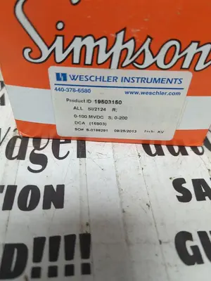 New | in-Stock SIMPSON 0-200 DCA Meters - Misc | Surplus Asset Holdings #1206841