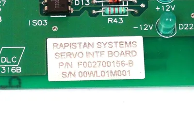 NEW RAPISTAN SYSTEMS F002700156-B SERVO INTF BOARD F002700156