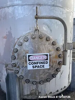 CMW Inc Approximately 4000 Gallon Stainless Steel Vertical Storage Tank