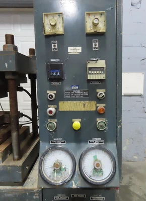 Hydraulic Press, 50 Ton Wabash Four Post Press with Electric Heating Elements