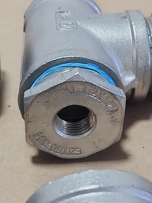 *NEW SURPLUS* [4] G13AB NPT Swing Check Valve Stainless Steel 1-1/2" + Warranty!