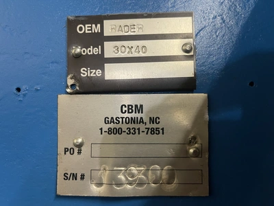 OEM Rader 30x40 Feeder New Storeroom Spare