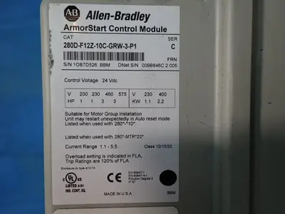 USED ALLENBRADLEY 280DF12Z10CGRW3P1