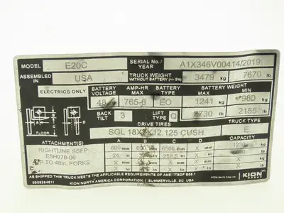 Linde 7 91 6400 996 Forklift Electronic Resistor Module Removed From E20C