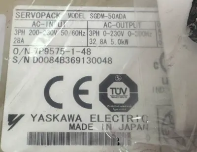 YASKAWA ELECTRIC SGDM-50ADA SERVOPACK DRIVE SGDM50ADA REFURBISHED