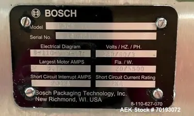 USED BOSCH PACK 201