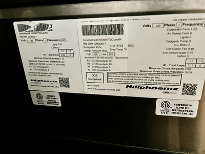 1-0607 Hill Phoenix PTD-R 8 Foot Over Under Deli Case