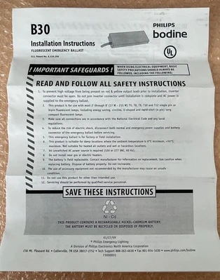 NEW Philips-Bodine PD3F0001