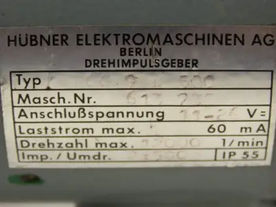 Hubner POG 9 D 500 Digital Tacho Incremental Encoder 12/24VDC 12k RPM
