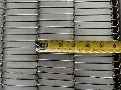 Three-Section Wire Mesh Conveyor with Rails