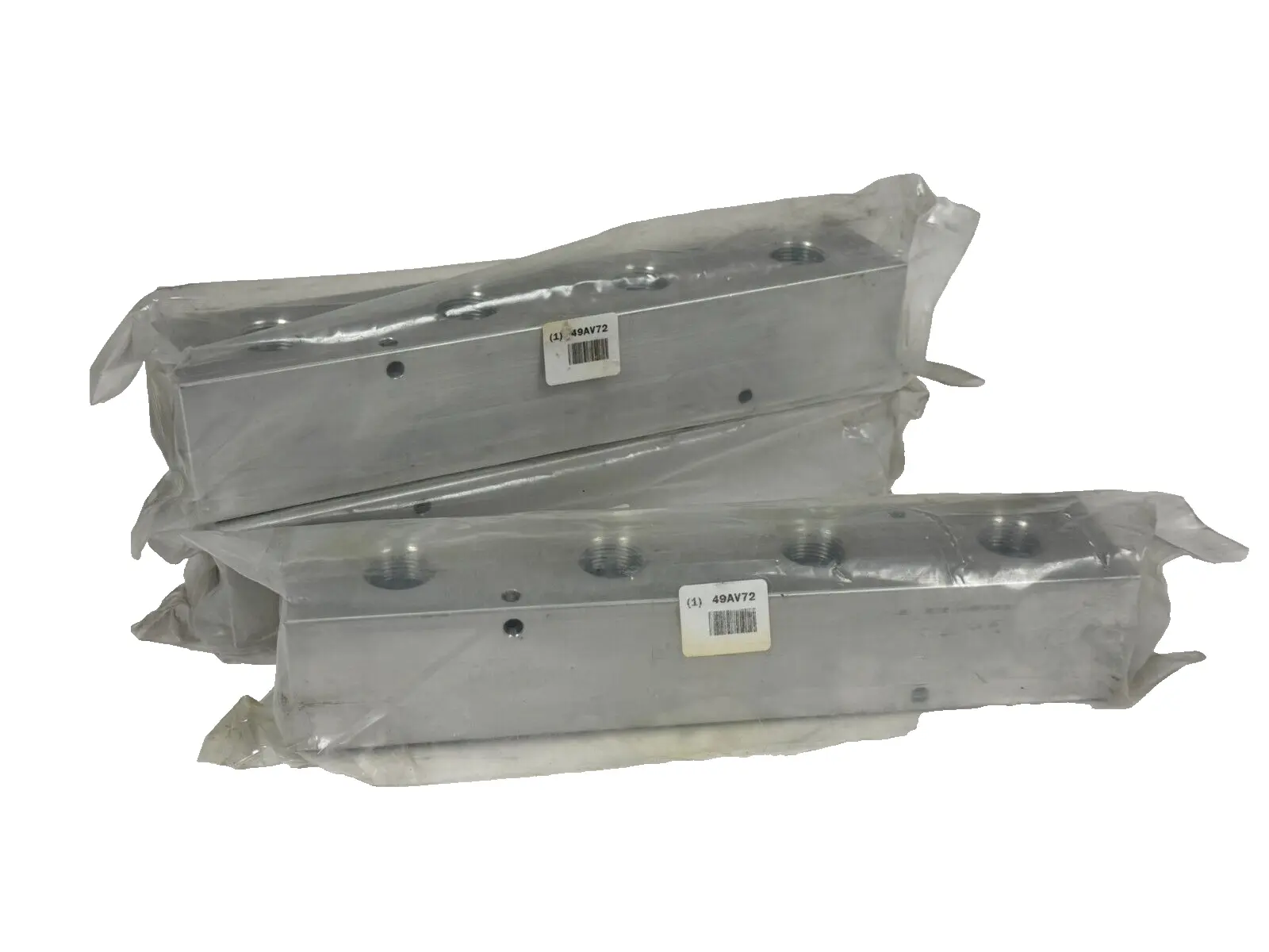LOT OF 3 NEW PNEUMADYNE INC 49AV72 INLINE MANIFOLDS ALUMINUM