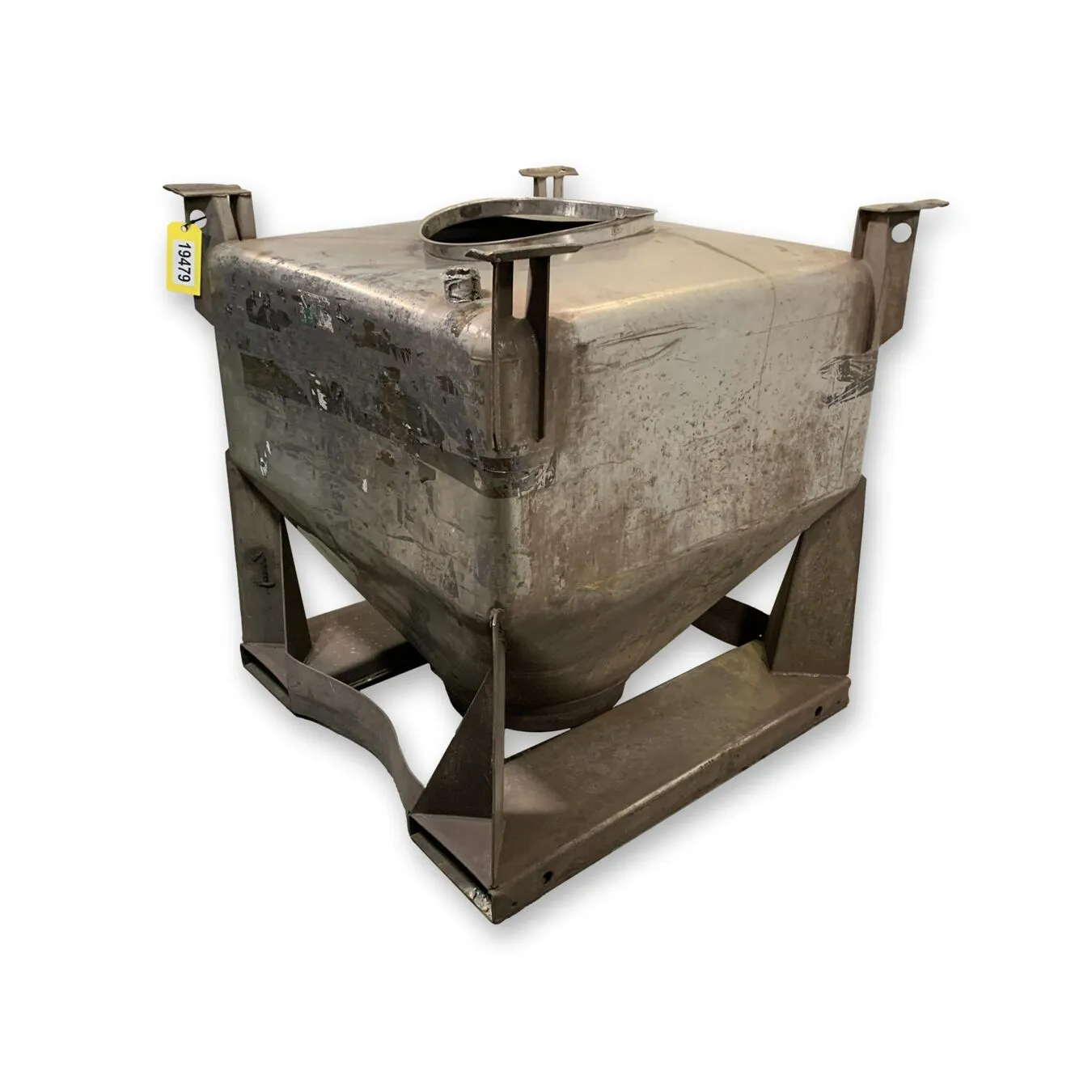 Used 1000 Liter (35 cu. Ft) IBC Matcon Stainless Steel Portable Tote Bin