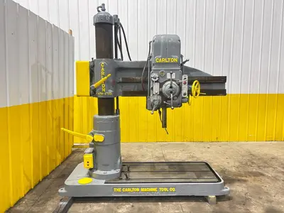 4' ARM x 9" CARLTON MODEL #1A POWER RADIAL ARM DRILL: YOBRO #24007