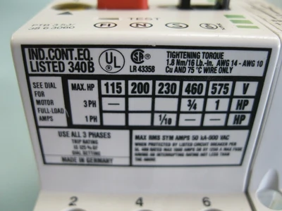 USED Telemecanique PKZM 1-6