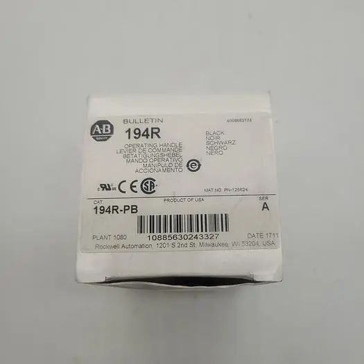 New | in-Stock ALLEN-BRADLEY ALLEN-BRADLEY BULLETIN 194R-PB OPERATING HANDLE Disconnects Michigan US | ND Industrial Surplus #1207892