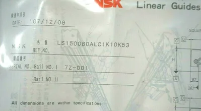 NEW NSK LS150080ALC1K1OK53 LINEAR BEARING GUIDE