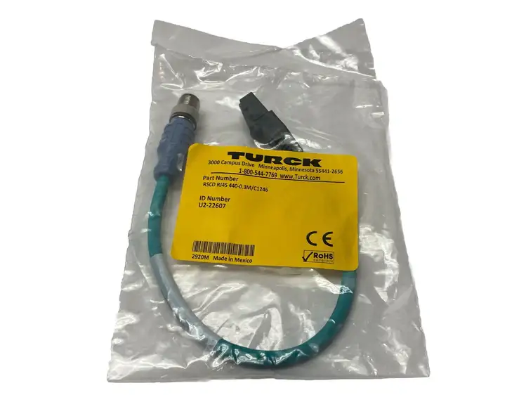 New | in-Stock Turck RSCD RJ45 440-0.3M/C1246 Connector Accessories Michigan US | Maverick Industrial Sales #1401213