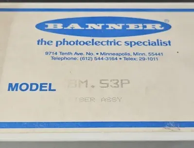 BANNER BM.53P FIBER OPTIC CABLE. Loc5D10