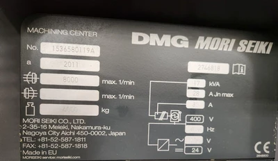 2011 DMG GILDEMEISTER MORI-SEIKI DMU-50 ECO Vertical Machining Centers | Mohawk Machinery (9)