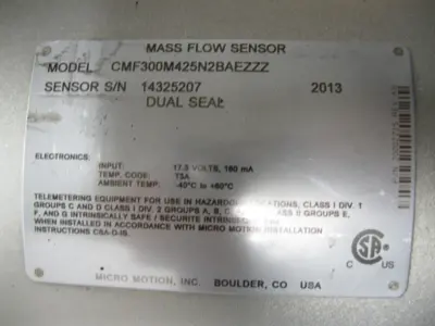 USED Micro Motion CMF300 M425N2BAEZZZ