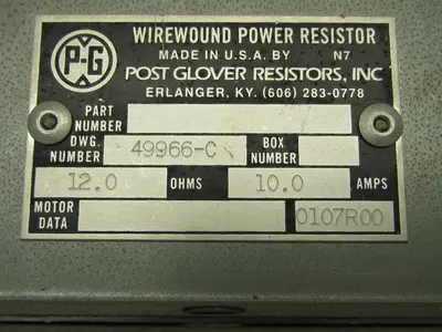 Used POST GLOVER _UNKNOWN_ Miscellaneous MRO | Arrow Industrial #642790