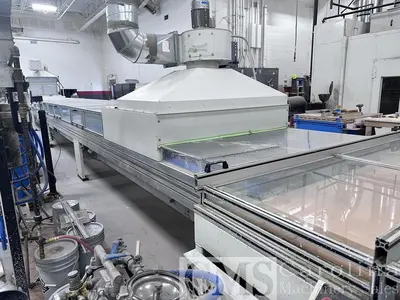 USED SUPERFICI 1300 MMTWIN SPRAY WITH 3 LAMINAR OVENS AND TWO LAMP UV