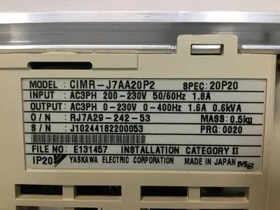 USED YASKAWA CIMR-J7AA20P2
