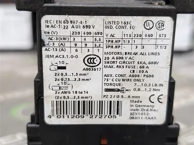 Lot of 8 Siemens 3RT1016-1BB41 SIRIUS Contactor Relays 9A Used