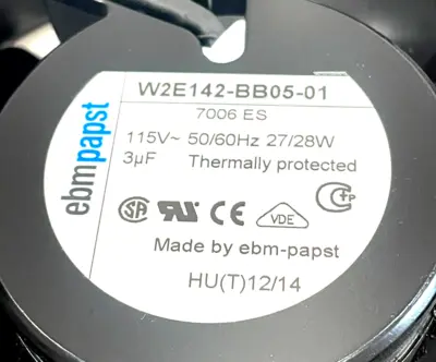 NEW EBM-PAPST W2E142-BB05-01 AXIAL FAN 115V 50/60HZ W2E142BB0501