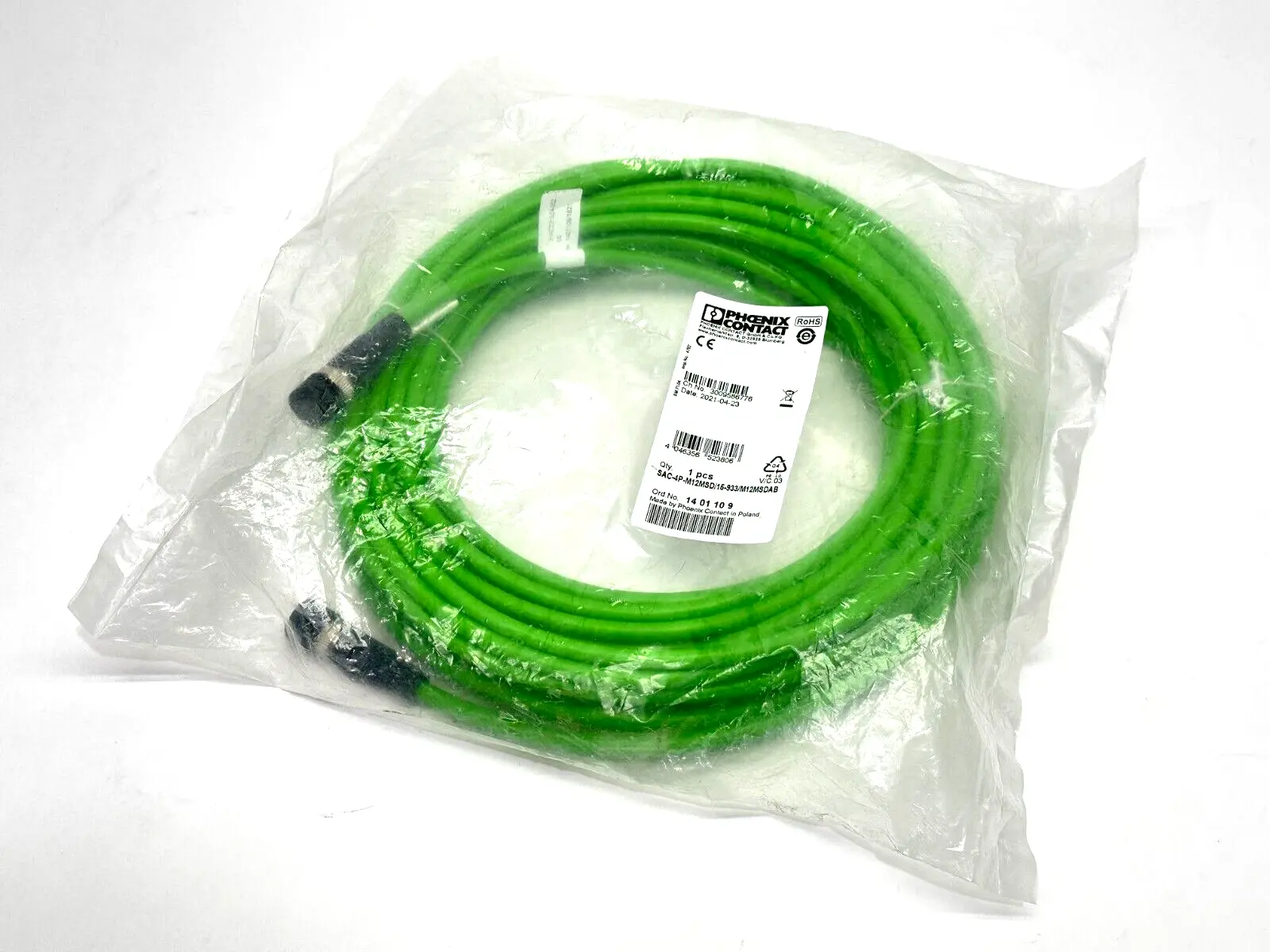 New | in-Stock Phoenix Contact SAC-4P-M12MSD/15-933/M12MSDAB, 1401109 Connector Accessories Michigan US | Maverick Industrial Sales #1456520