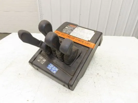 Hyster E60Z Forklift Sideshift 4 Lever Controls And Model Label