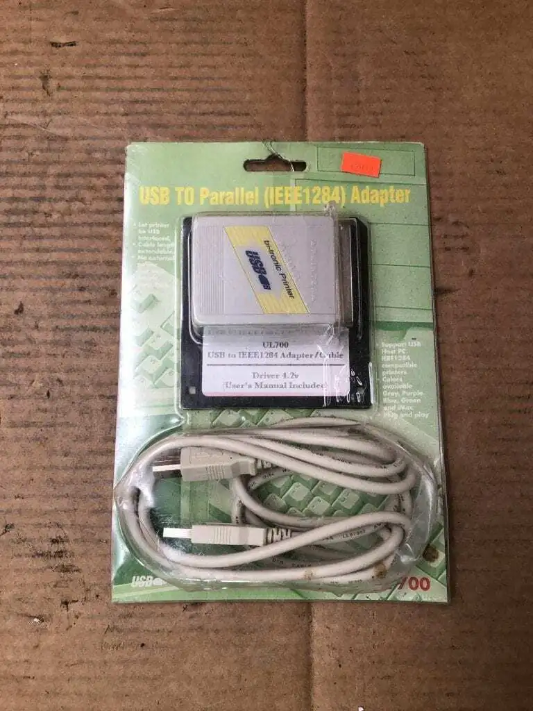 Bi-Tronic Printer USB to Parallel IEEE1284 Adapter ; Driver 4.2v -NIB