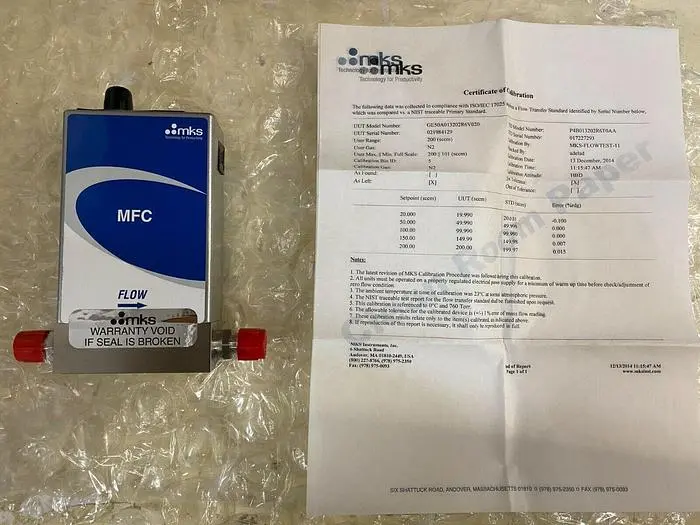 MKS MFC GE50A013202R6V020 MASS FLOW METER
