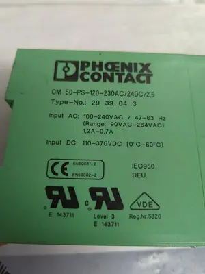 Used PHOENIX CONTACT CM 50-PS-120-230AC/24DC/2,5 Miscellaneous Equipment (Electrical & Power) | Surplus Asset Holdings #1198847
