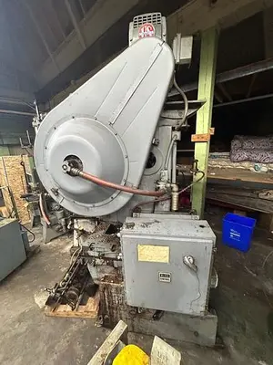 5288-230 Bliss 35 Ton OBI Single Crank Flywheel Power Press, Model CH 35 W/ 6″ Peterson Roll Feed