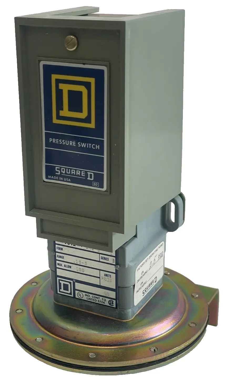 NEW SQUARE D 9012-GRG-1 PRESSURE SWITCH 9012GRG1