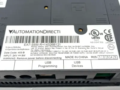 Used AUTOMATIONDIRECT C-MORE EA7 SERIES TOUCH SCREEN HMI, 6" NO TERMINAL Automation Control (HMI) Michigan US | Maverick Industrial Sales #1090427