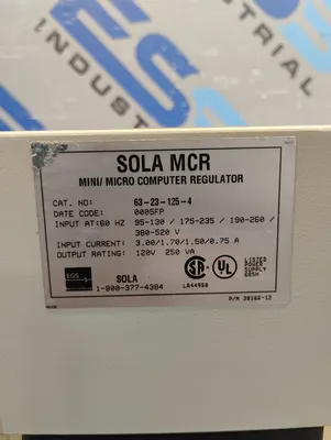 SOLA 63-23-125-4 Electrical/PLC/Automation | ESS Industrial Equipment Sales (4)