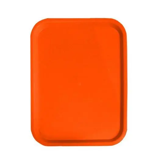 14″ x 18″ Orange Fast Food Tray - 12 Pack