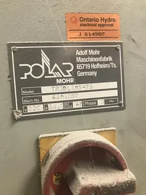 USED POLAR TRANSOMAT AUTOMATIC JOGGER AND PAPER STOCK LIFT TR3BL 185-7 S