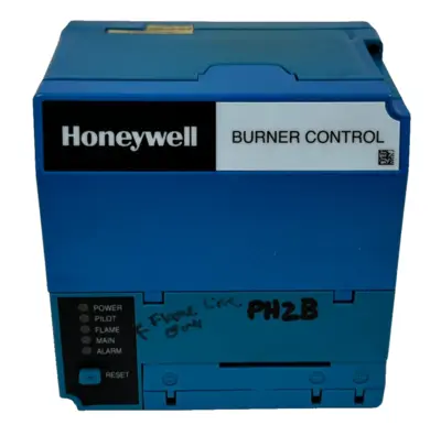 USED HONEYWELL RM7890-A-1015 BURNER CONTROL W/ R7847-A-1025 RECTIFICATION AMP