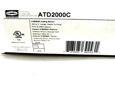 NEW HUBBELL ATD2000C SWITCH AND LIGHT CONTROL CEILING SENSOR