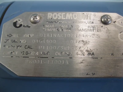 Used Rosemount 3144P D1A1NAK1021B4M5C2 Sensors New Hampshire US | Bitter End Trading #1493532