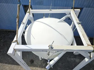 🔴 Heading to Auction May 27 - Used 2250 Gallon (300 Cu.Ft.) Tank (Hopper) with Blender & Rotary Valve, Carbon Steel
