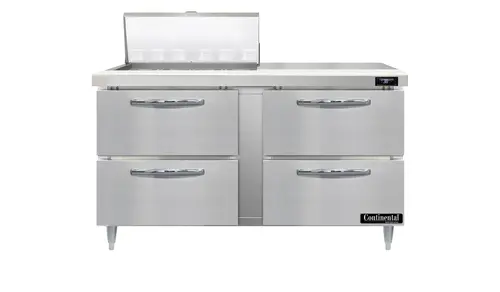 Continental D60N12M-D 60" Designer Line Sandwich/salad Prep Table W/ Refrigerated Base, 115v