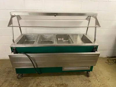 152-0404 Heritage Buffet with 2 Hot Wells and 2 Self Contained Cold Wells