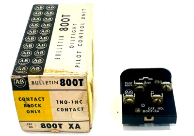 ALLEN BRADLEY 800T-XA SHALLOW CONTACT BLOCK 800TXA NEW, SURPLUS