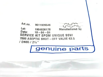 NEW ALFA LAVAL 9611926546 SERVICE KIT EPDM UNIQUE SSV/7000