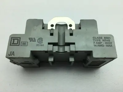 Square D NR45 Base 7A 300V DIN Rail Mount Lot of 9
